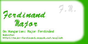 ferdinand major business card